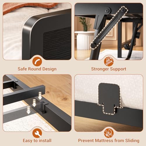 homieasy farmhouse twin daybed with pop-up trundle, black, package contents