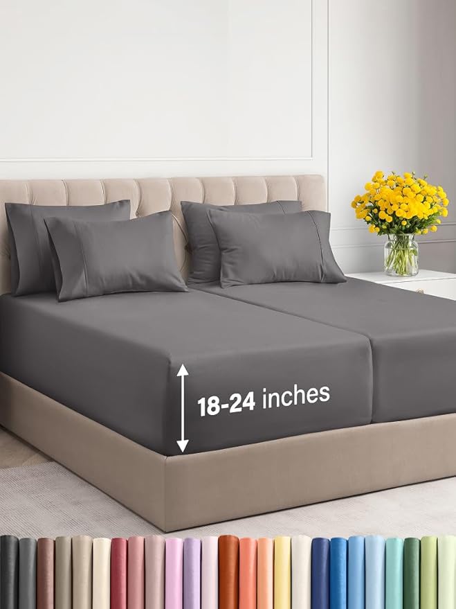 Extra Deep Split King Sheet Set by CGKUnlimited
