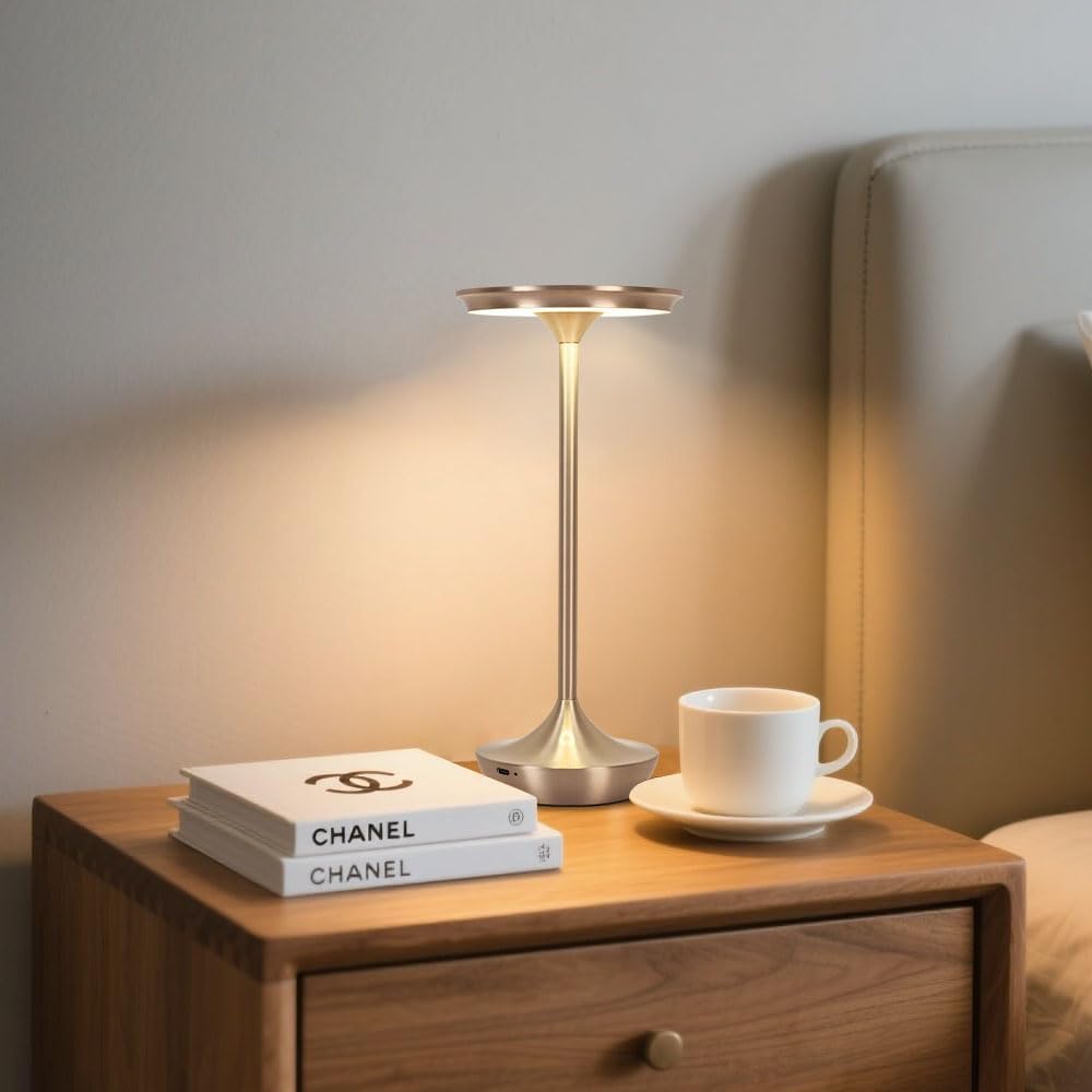 Cordless Table Lamp Set of 2,Portable Rechargeable 6000mAh Outdoor LED Table ...