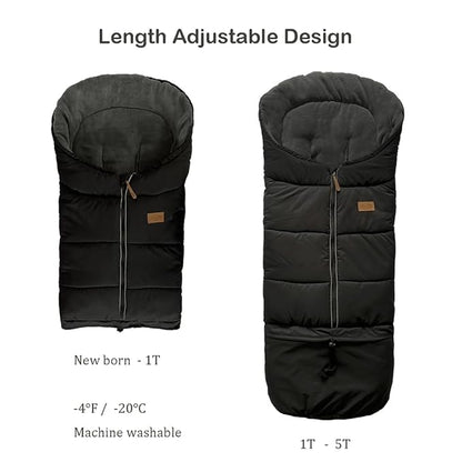 Length Ajustable Waterproof Stroller Winter Cover - Image 3