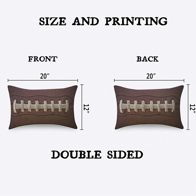 TKS MITLAN American Football Throw Pillow Case Cushion Cover Laces Detail - Image 2