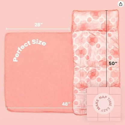 Toddler Nap Mat with Removable Pillow and Blanket - Image 3