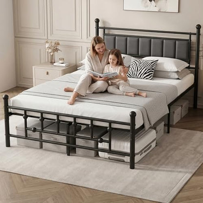velvet upholstered full bed frame with headboard, view 9