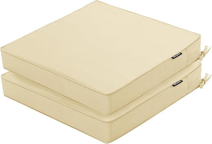 Outdoor Chair Cushions 16 x 17 Inch Waterproof Patio Chair Cushions by COMCAVER