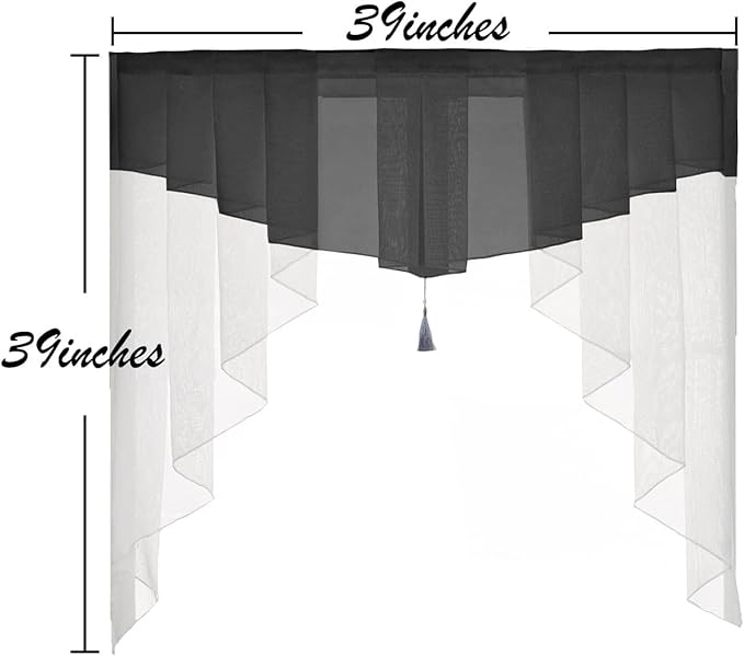 PearAge Swag Sheer Valance Curtains - Image 2