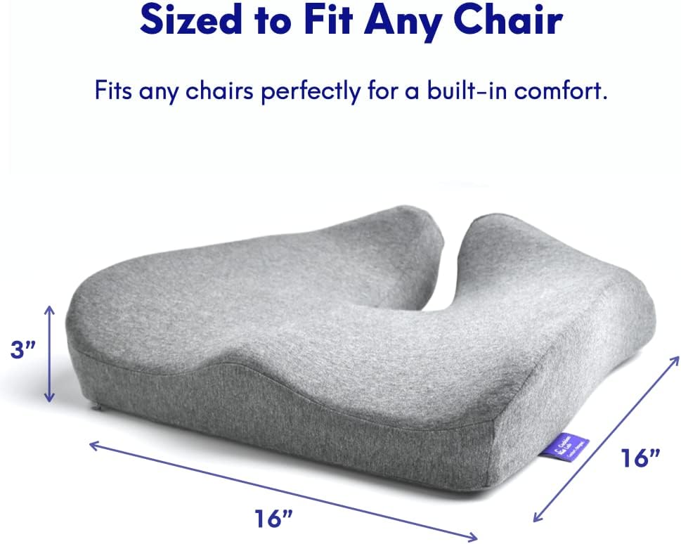 C CUSHION LAB Patented Pressure Relief Seat Cushion for Long Sitting Hours on...