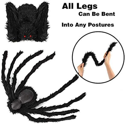 Halloween Decorations Outdoor Large Spiders: 6 Pack Spiders Halloween Decor