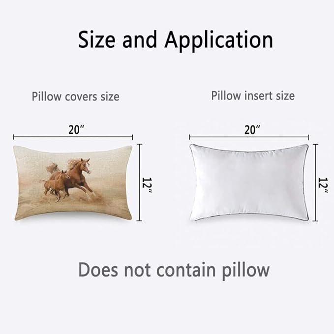TKS MITLAN Two Horses Decorative Pillow Covers Purebred White Arabian Horse in - Image 4