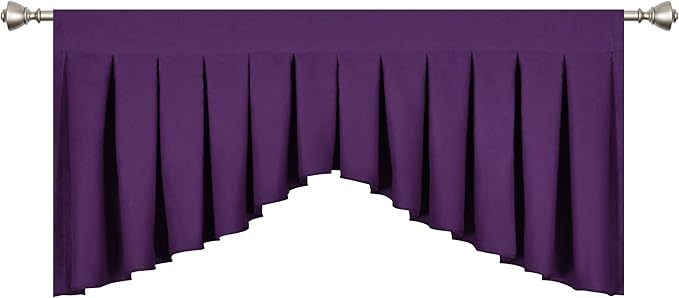 Window Valance for Kitchen Dark Purple Blackout Valances for Living Room Bedroom - Image 3