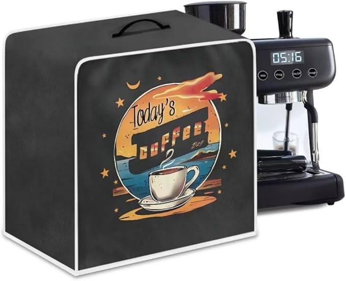 Mumeson Coffee Cup Print Coffee Maker Cover, Blender Dust Cover Juice Machine by Mumeson