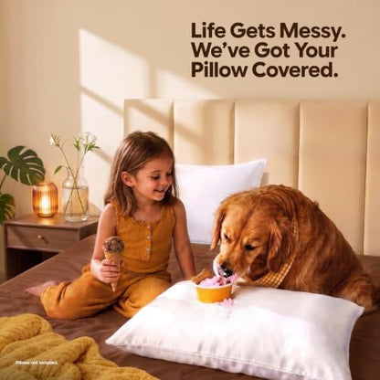 set of 8 pillow protectors with zipper standard, view 9