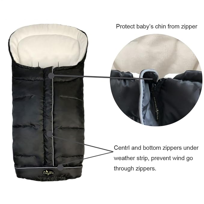 CozyMe Winter Stroller Blanket Evolution, Stroller Footmuff, 3-in-1 Waterproof - Image 4