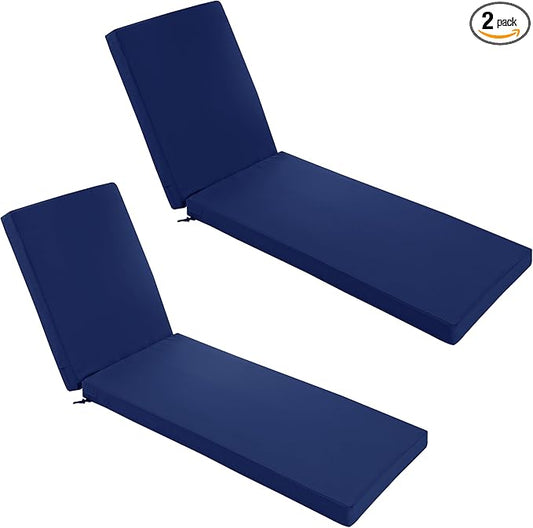 Chaise Lounge Cushions Outdoor Set of 2 by SUMMSUN