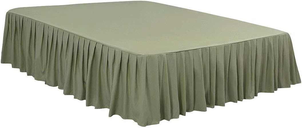 piccocasa ruffled bed skirt polyester bedroom 16 drop, main product view