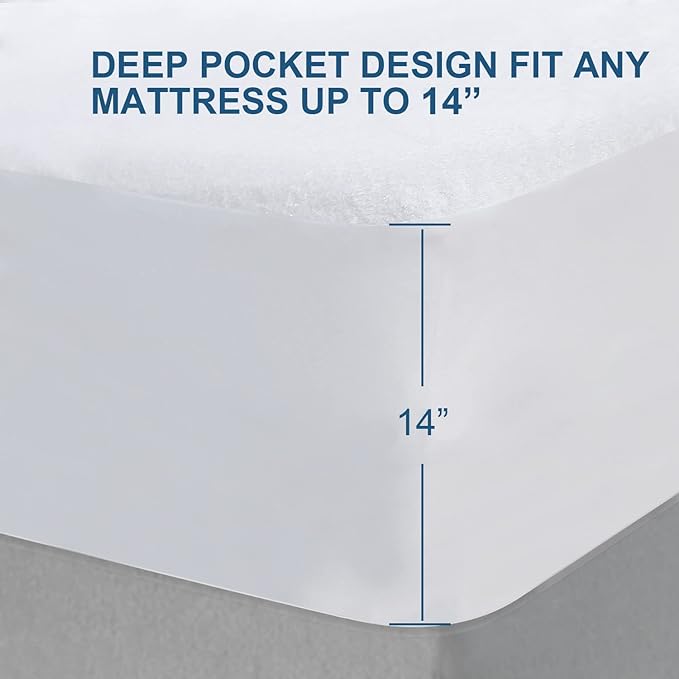 Full Size Mattress Protector Waterproof, Smooth Top Mattress Protector - Image 4