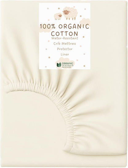 Organic Cotton Crib Mattress Protector by OrganicTextiles