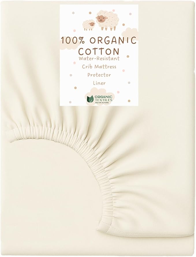 Organic Cotton Crib Mattress Protector by OrganicTextiles
