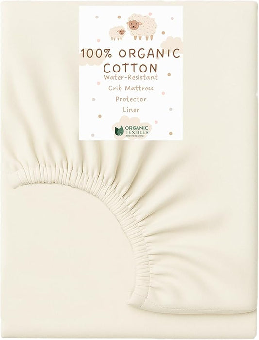 Organic Cotton Crib Mattress Protector by OrganicTextiles
