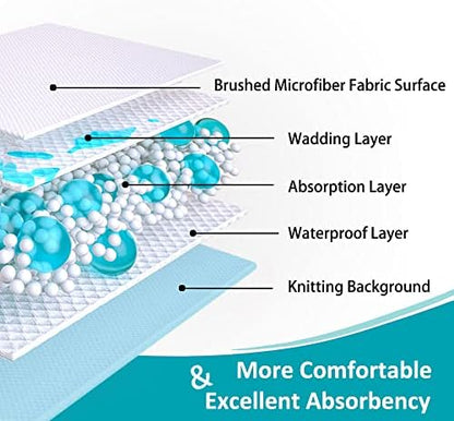 kanech king bed pads washable waterproof for adults, side view