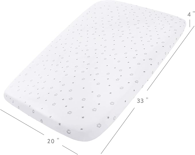 Bassinet Sheets 2 Pack-Fit for Mika Micky, Pamo Babe 2in1, Kinder King - Image 6