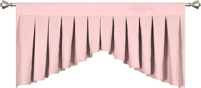 Valances for Windows Light Pink Window Valance for Living Room Rod Pocket - Image 3