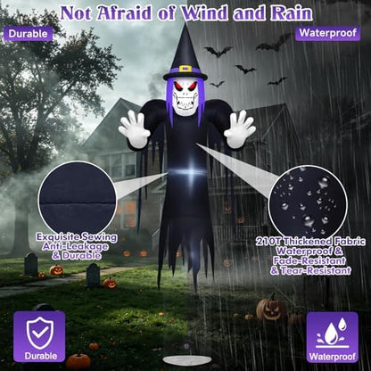 Danxilu 12FT Gaint Halloween Inflatable Floating Witch Outdoor Decoration