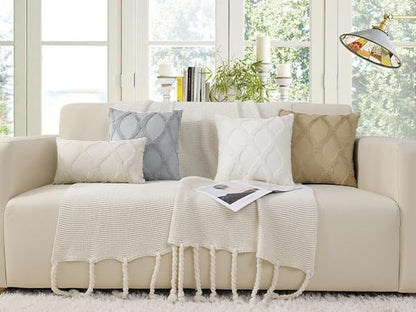 decorUhome Throw Pillow Covers 18x18 Inch Set of 2, Soft Plush Faux Fur Wool - Image 7
