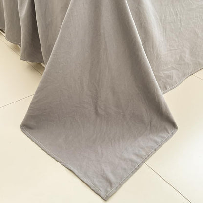 INFLAG Ruffle Duvet Cover 100% Washed Cotton Vintage Bow Duvet Cover with Zipper Ties, Soft Farmhouse Flower Bedding Set (02,Full/Queen 80"x90")