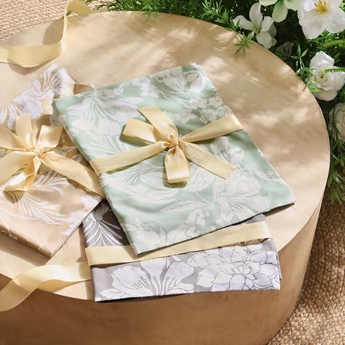 joiedomi floral queen comforter set beige bedding set, front angle view