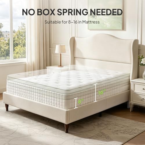 welzona full size bed frame 51" tall wingback on a desk or shelf