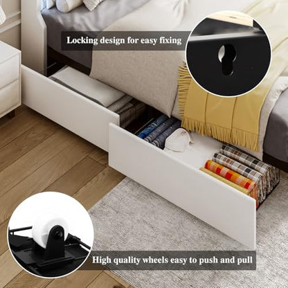 twin bed frame with led lights & charging showing dimensions