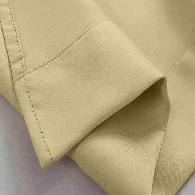 Beige Room Darkening Valance for Window Short Curtain Rod Pocket Primitive - Image 4