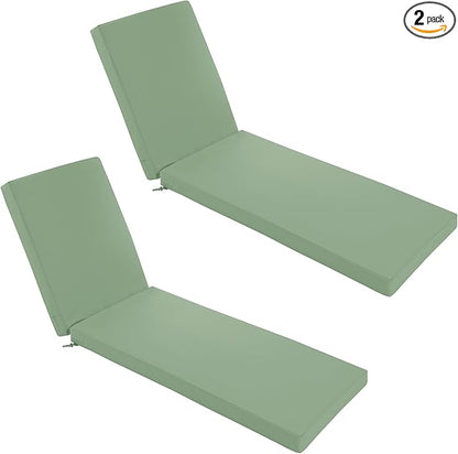 Chaise Lounge Cushions Outdoor Set of 2 by SUMMSUN