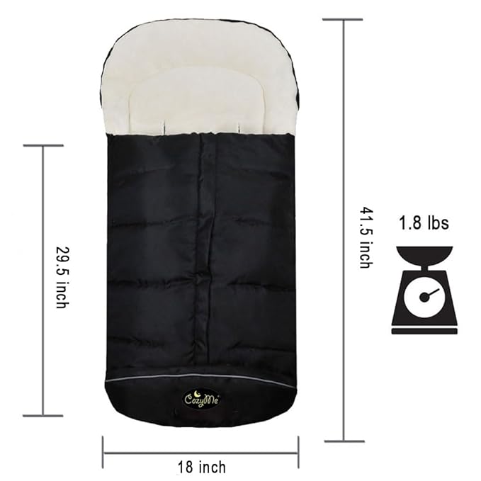 CozyMe 3 in 1 Winter Outdoor Tour Toddler Universal Stroller Sleeping Bag - Image 4