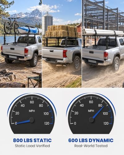 trumgeta ladder rack, 800 lbs, fit for tacoma/gladiator, side view
