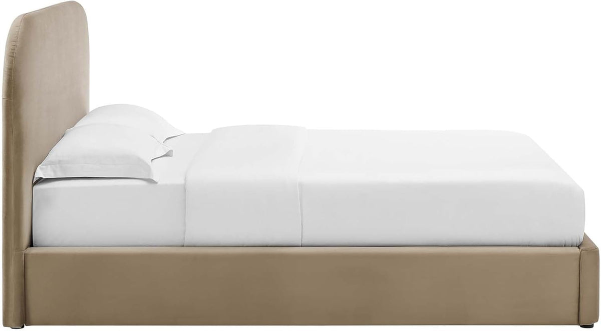 modway keynote modern king size bed frame with showing dimensions