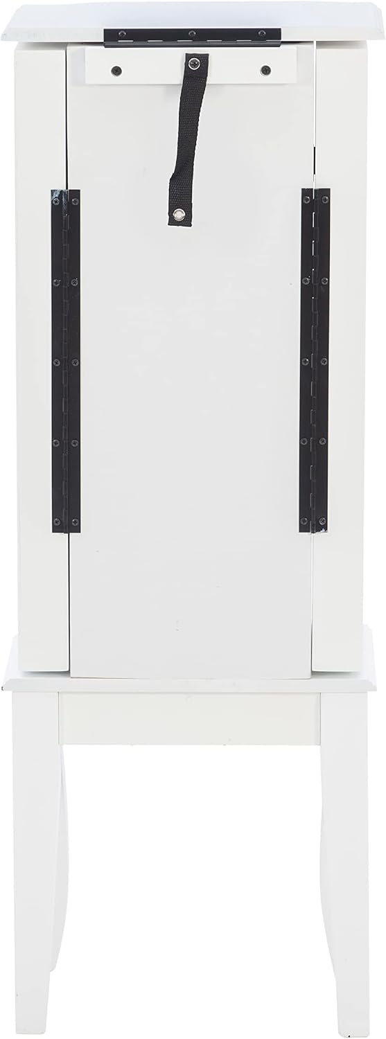 powell furniture jewelry armoire, white, 13"x 9.375"x 35.5", view 12
