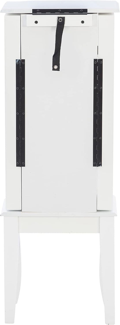 powell furniture jewelry armoire, white, 13"x 9.375"x 35.5", view 12