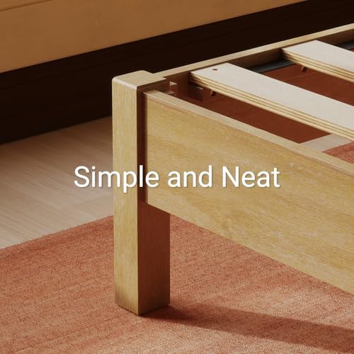lifement queen bed frame signature wood platform, noise, package contents
