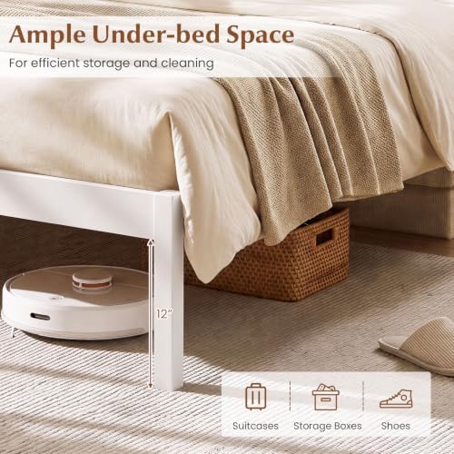 giantex king size wooden bed frame with curved, package contents