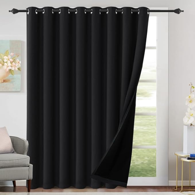 H.VERSAILTEX 100% Blackout Patio Curtains Thermal Insulated Curtains by HVERSAILTEX