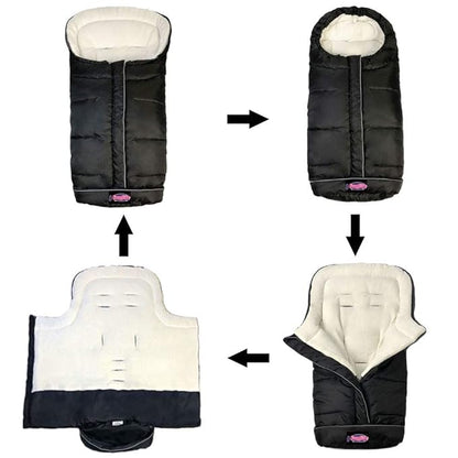 Go 3-Seasons Water Repellent Stroller Footmuff, Baby Cozy Toe Pushchair - Image 2