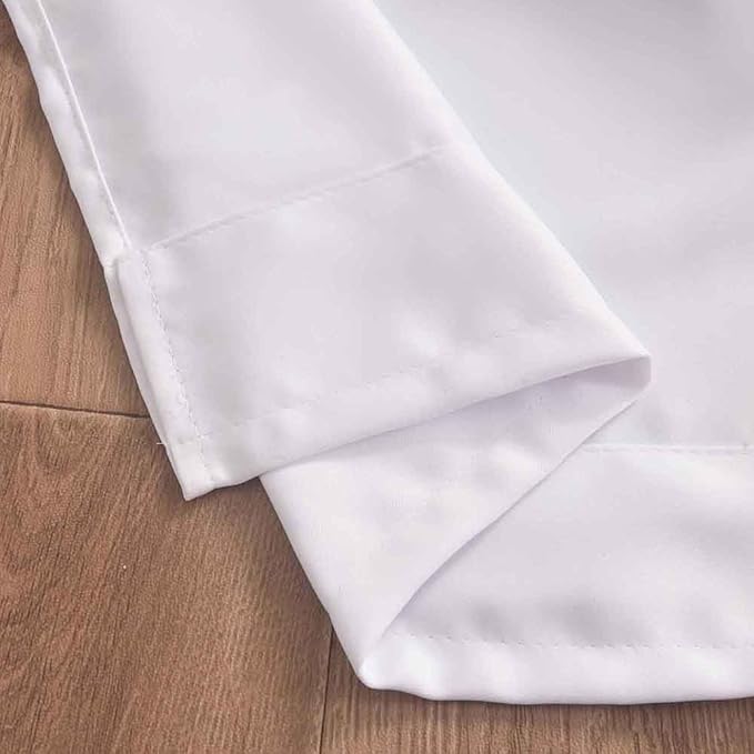 White Valance for Window Kitchen Valance Curtains for Bedroom Living Room Rod - Image 4