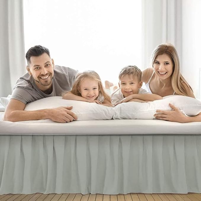 Ruffle Bed Skirt with Split Corners, Microfiber Dust Ruffled - Image 6