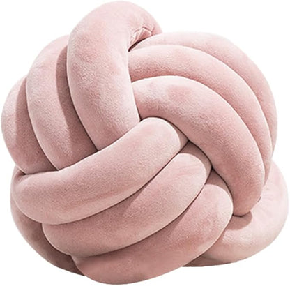 2 Pcs Knot Pillow Ball, Blush Knotted Pillow Plush Ball Pillows, 8.7" - Image 7