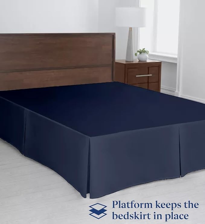 SKY BEDDINGS Luxury Pleated King Bed Skirt - Image 3
