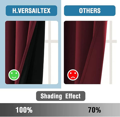 H.VERSAILTEX 100% Blackout Patio Curtains Thermal Insulated Curtains - Image 7