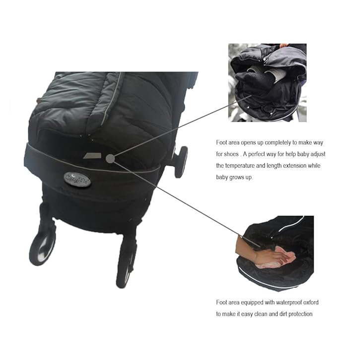 CozyMe Stroller Footmuff, Insulated Stroller Blanket Evelution, Water Repellent - Image 7