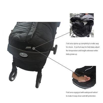 CozyMe Stroller Footmuff, Insulated Stroller Blanket Evelution, Water Repellent - Image 7