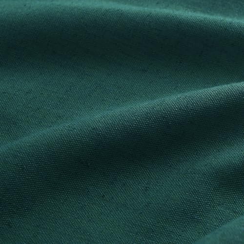 aersas dark green pinch pleated linen curtains 96, close-up detail
